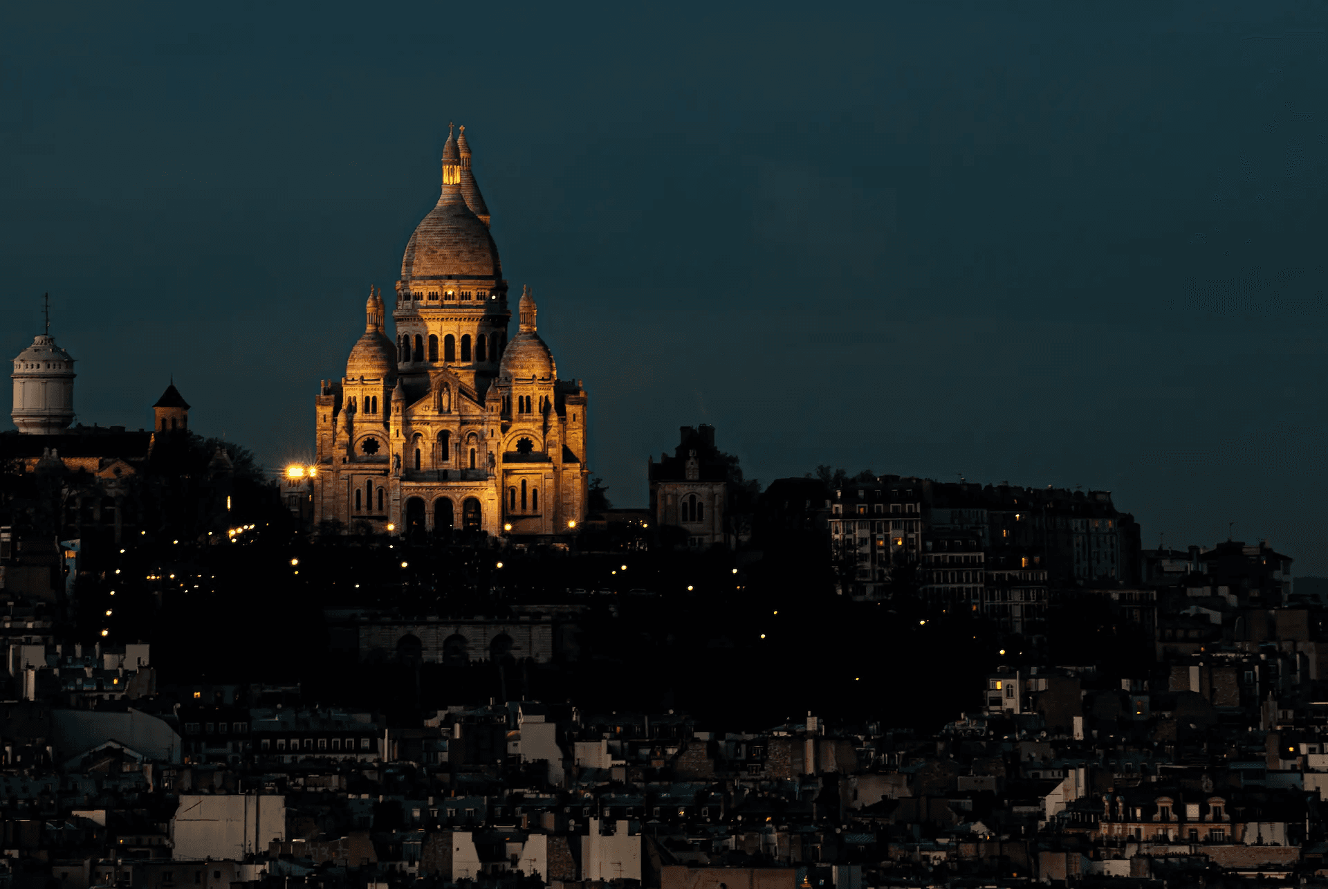 Sacré-Cœur at Night: Parisian Illumination Sacré-Cœur at Night Parisian Illumination in Paris in architectural light.