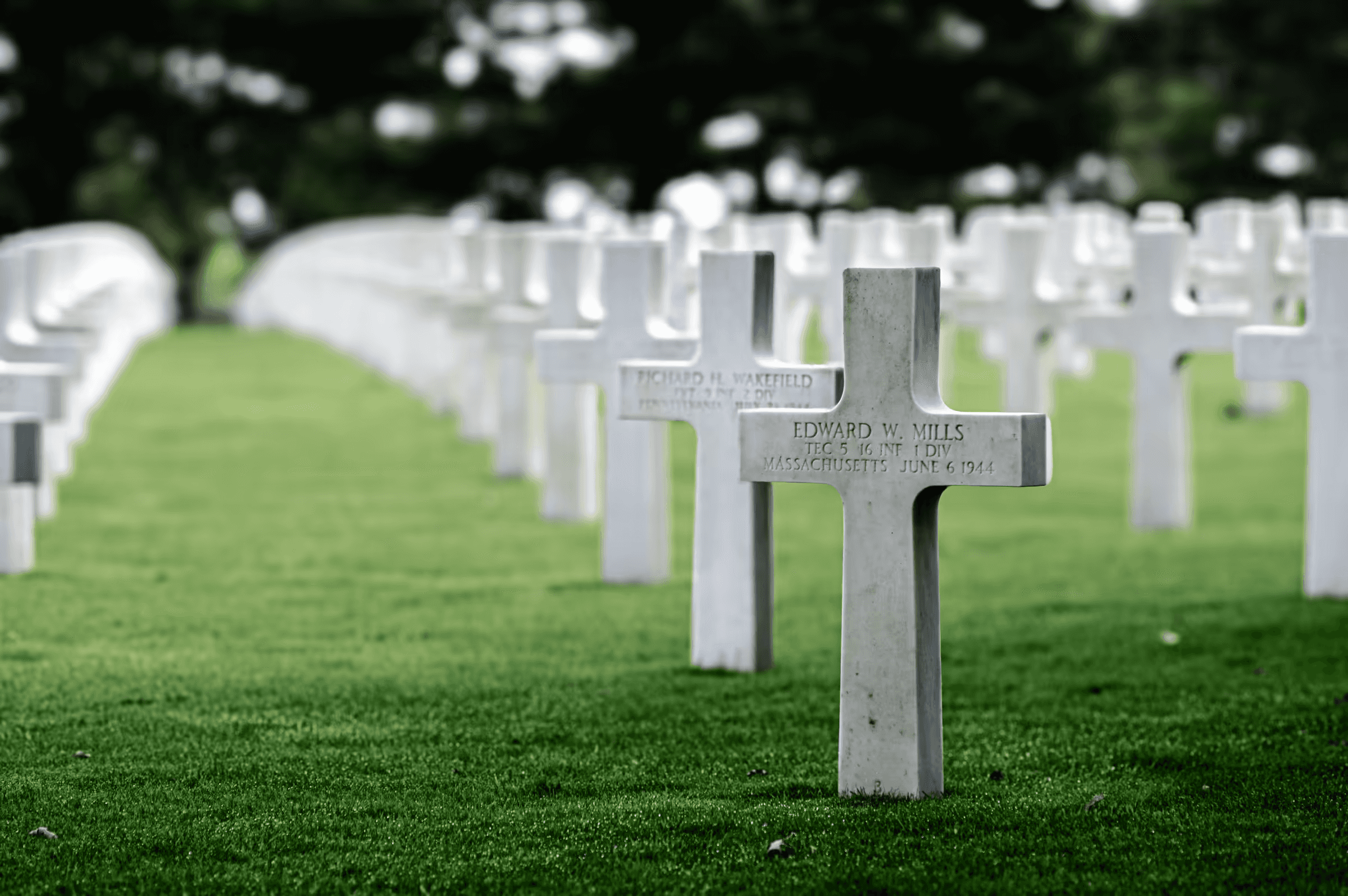 Normandy American Cemetery and Memorial in Colleville-sur-Mer, France.