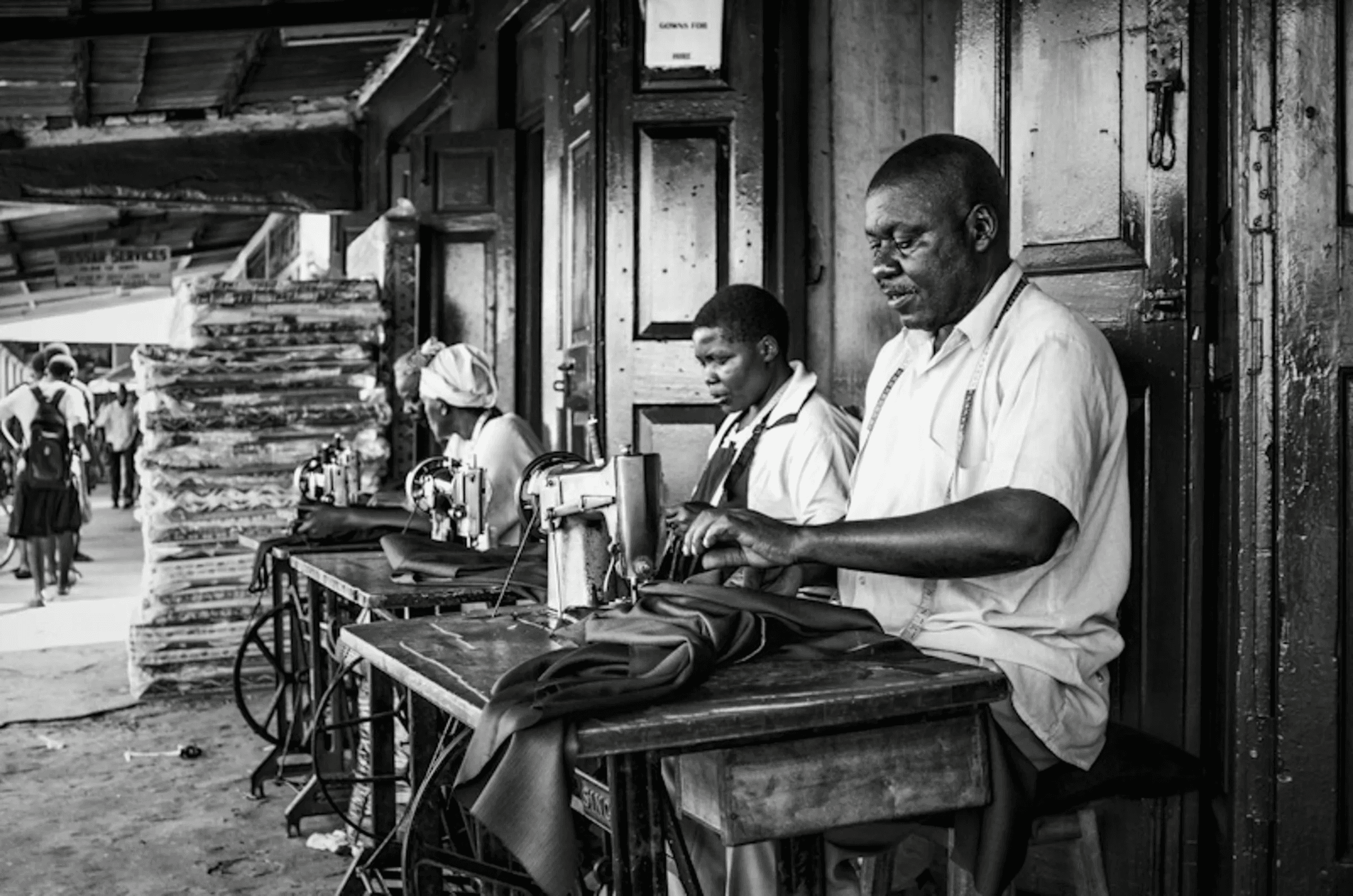 Scene of Craftsmanship Scene of Craftsmanship in daily life in monochrome.