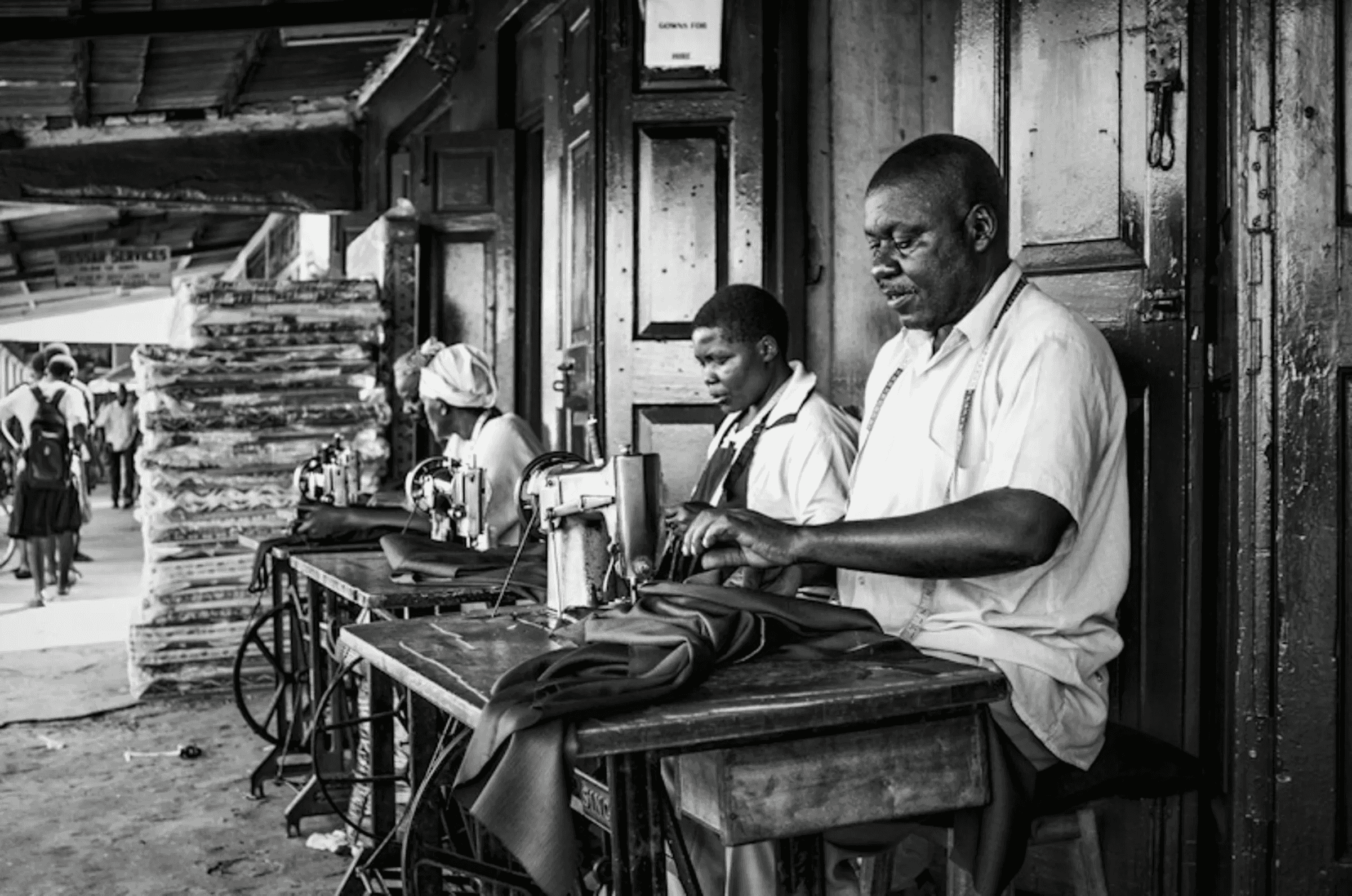 Scene of Craftsmanship Scene of Craftsmanship in daily life in monochrome.